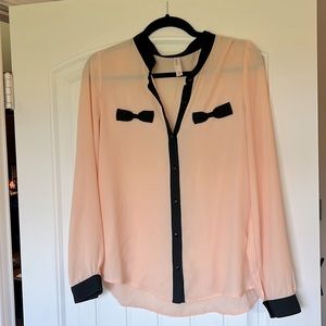 Light pink/ peach dress blouse